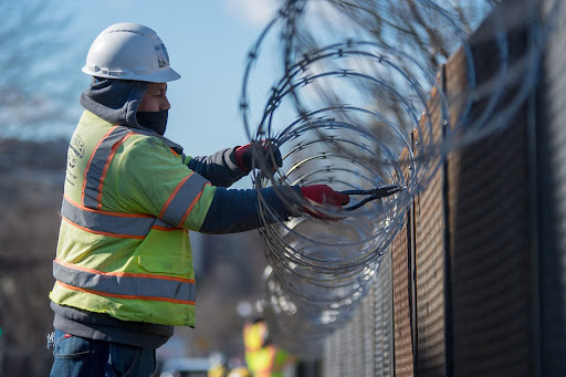 razor wire installation